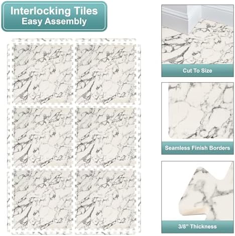 Sorbus Interlocking Wood Grain Foam Floor Tiles - Image 6