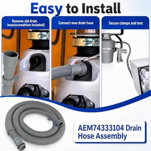 AEM74333104 AEM74333101 Dishwasher Drain Hose Replacement - Image 5