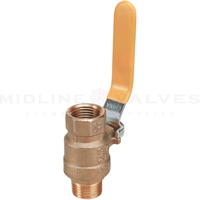 Midline Valve 822MF234-10 Premium Brass Full Port Ball Valve 1/2 in. FIP x MIP - Image 8
