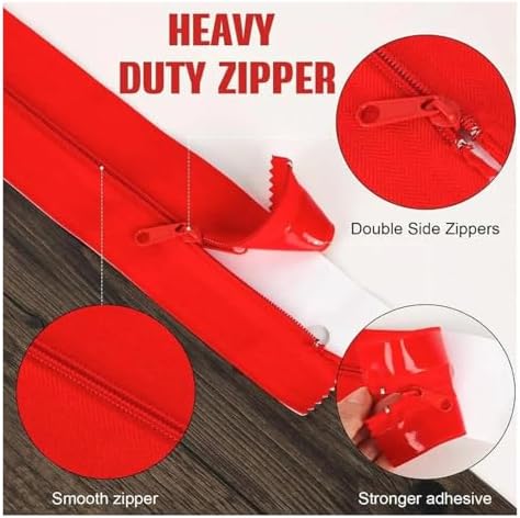 Zipper Door 4 Roll Instant Door Zipper Replace Dust Protector Self Adhesive - Image 2