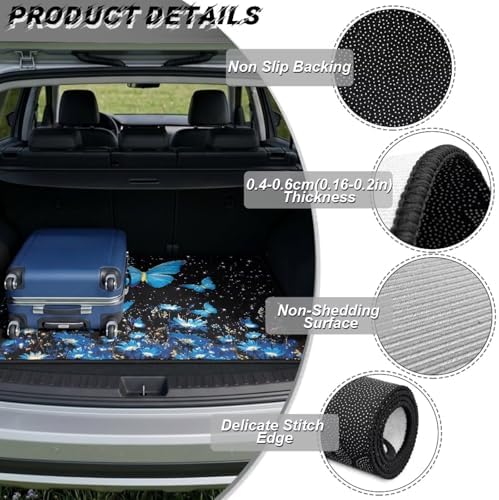 Blue Cute Butterfly Pet Friendly Trunk Mat 29"x39" - Image 6
