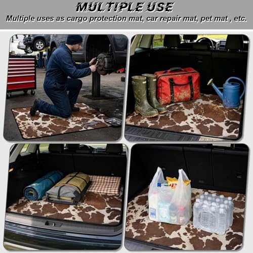 Cow Brown Camping Trunk Mat 29"x39" - Image 3