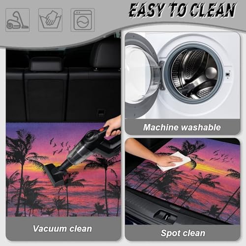 Sunset Palm Trunk Mat for SUV Sedan Hatchback 29"x39" - Image 5