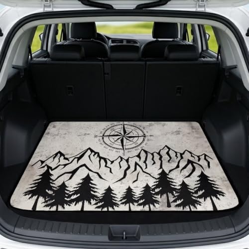 ELEQIN Car Cargo Liner Non Slip Backing Cargo Mat Rear Trunk Liner Mountain by ELEQIN