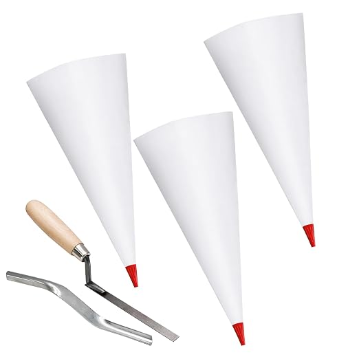 Biaungdo 3 Pack Red Grout Bag Brick Jointer Tuck Pointer Kit - Image 7