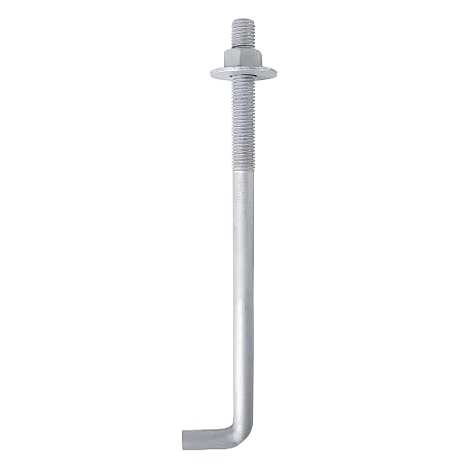 1/2" x 12" Concrete Anchor Bolts L Shaped, Hot-Dip Galvanized by HROMIGRY