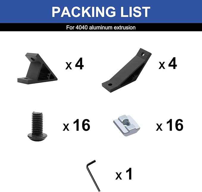 8pcs 4040 45/135 Degree Angle Corner Bracket 4040 Extrusion Hardware T-Slot - Image 3
