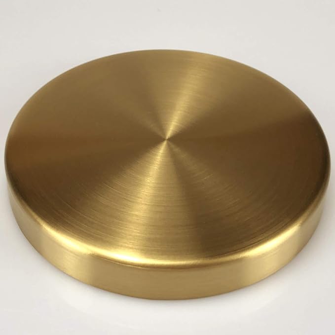 FREELOVE 5 Inch Brushed Gold Round Tray, Stainless Steel Brass Decorative Tray - Image 9