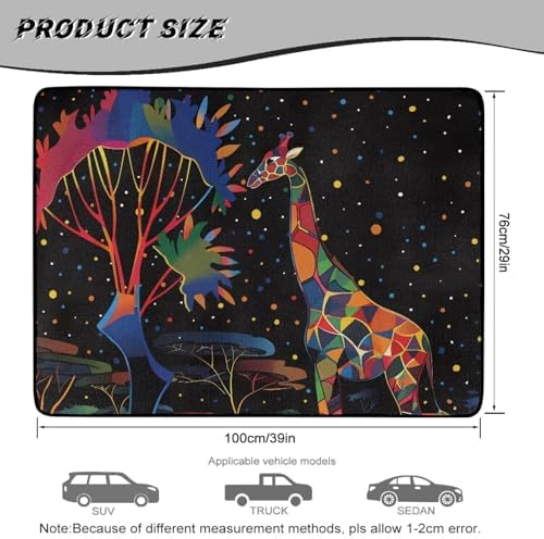 Giraffe Stained Universal Car Trunk Mat - Image 7