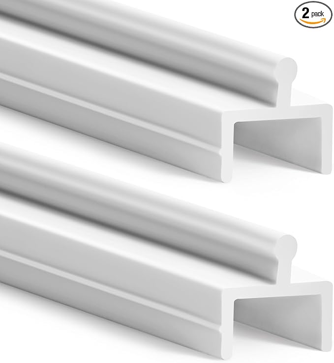 CroBlissful 2 Pcs Sliding Screen Door Track Bottom Replacement 72 Inch White by CroBlissful