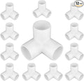 12-Pack 3 Way PVC Fittings 1 Inch, Furniture Grade PVC Pipe Elbow Connector by TianTianUp