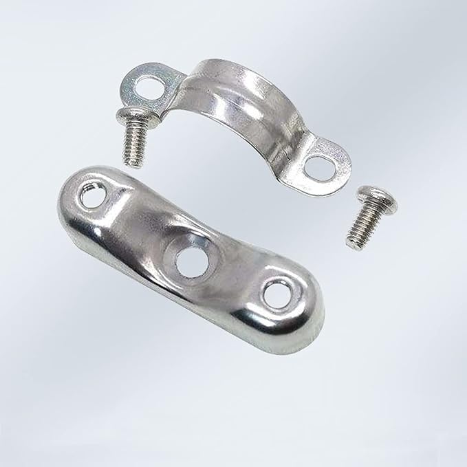 SCRTB Pipe Support Strap 10 Pcs Stainless Steel Split Ring Hanger, Pipe Clamps - Image 3