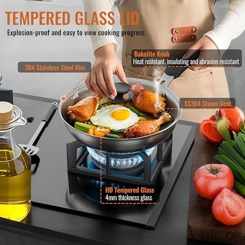8 Inch Pan Lid For Pots Pans and Skillets, Cast Iron Skillet Lid, Tempered - Image 2