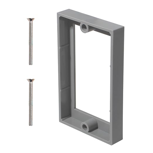 MAKERELE 1 Gang Electrical Outlet Box Extender, 1/2 Inch Gray, 1 Pack | by MAKERELE
