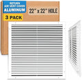 Fits 22x22 Hole | Aluminum Return Air Grille by Handua | Vent Cover Grill by Handua
