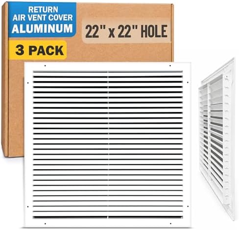 Fits 22x22 Hole | Aluminum Return Air Grille by Handua | Vent Cover Grill by Handua