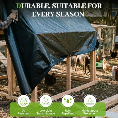 Black Plastic Sheeting 6 Mil 10 x 25 FT, Heavy Duty Polyethylene Sheeting - Image 3