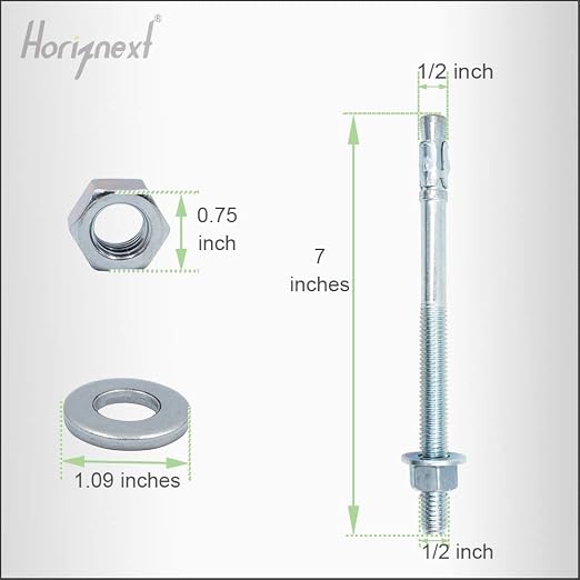 1/2 Concrete Anchors, 1/2 Wedge Anchors Bolts, equipment bases, and shop - Image 2