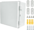 Junction Box, Hinged Grey Cover IP67 Waterproof ABS Project Box by Otdorpatio