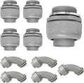 Conduit Connectors, 1-1/2 Inch Liquid Tight Connector NPT Non-Metallic by HDHAODA