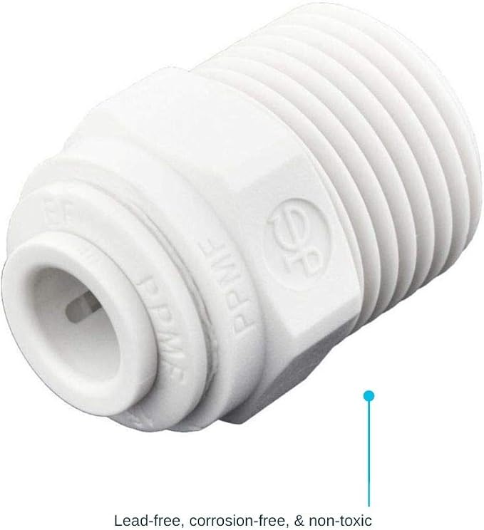 John Guest 1/4 Inch OD x 3/8 Inch NPT Straight Connector, Push to Connect - Image 4