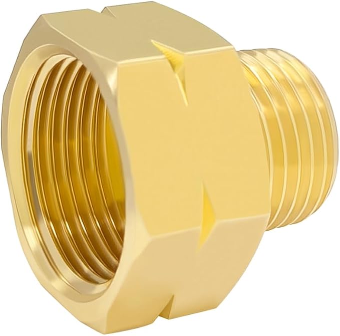 Hooshing 2PCS Brass Pipe Fitting 3/4" NPT Male to 1" NPT Female Reducer - Image 5