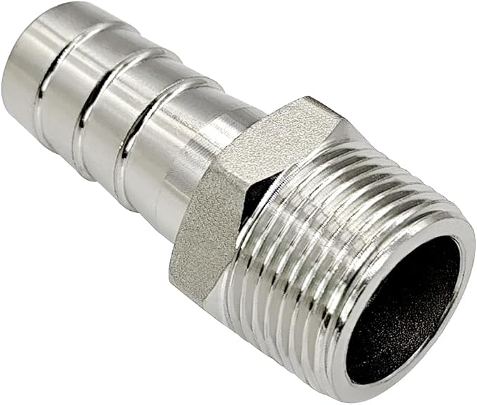 Stainless Steel Hose Barb Fitting 3/4" Hose Barb to 3/4" NPT Male Thread - Image 3