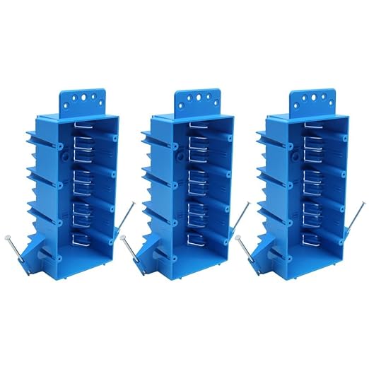4-Gang PVC New Work Switch/Outlet Wall Electrical Box, 60 cu in | Features by XGGYA