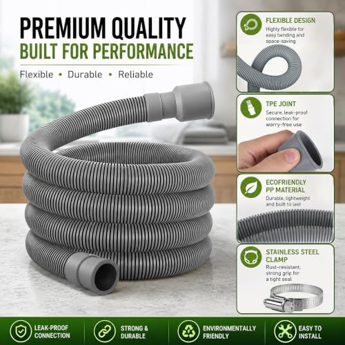 TTFLEX 6 FT Washing Machine Drain Hose Extension, Washer Drain Hose Kit - Image 7