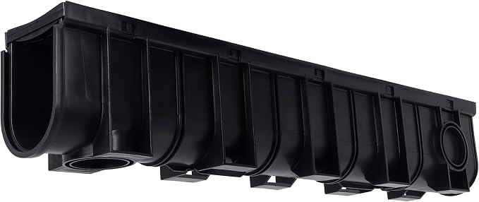 FAHKNS 5 Pack Trench Drain System, 5.9x7.5x39 Inch HDPE Drainage Trench - Image 6