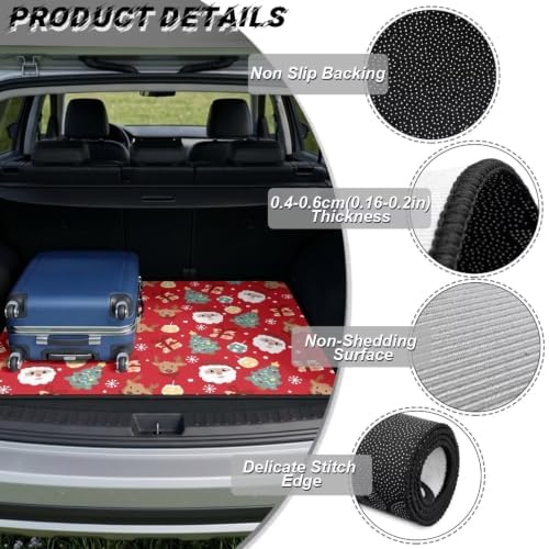 Red Holiday Pattern Trunk Mat Universal Waterproof Cargo Liner - Image 6