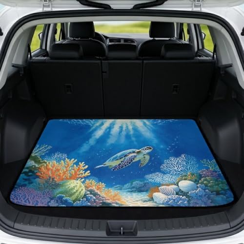 Blue Sea Turtle All Purpose Trunk Mat Universal Waterproof Cargo Liner by Unknown