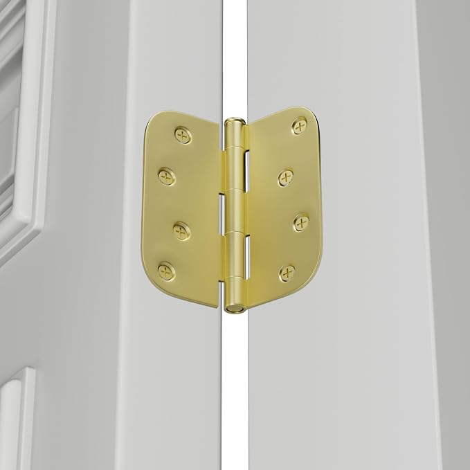 goldenwarm 6 Pack Door Hinge Satin Brass Residential Heavy Duty Iron Door Hinges - Image 7