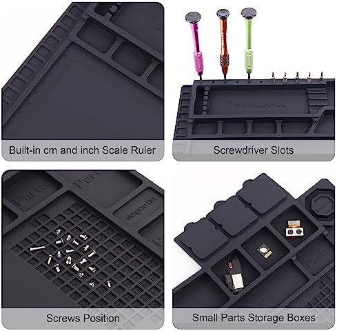 Premium Heat Resistant 932°F Magnetic Silicone Soldering Mat Electronics Work - Image 6