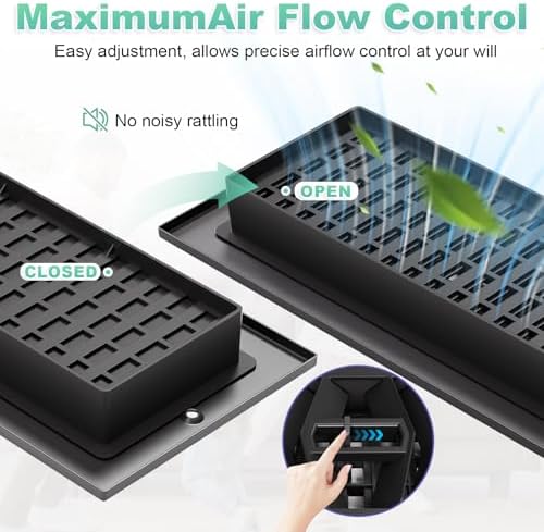 4x10 Floor Vent Cover 6-Pack Heavy Duty Floor Register - Image 5