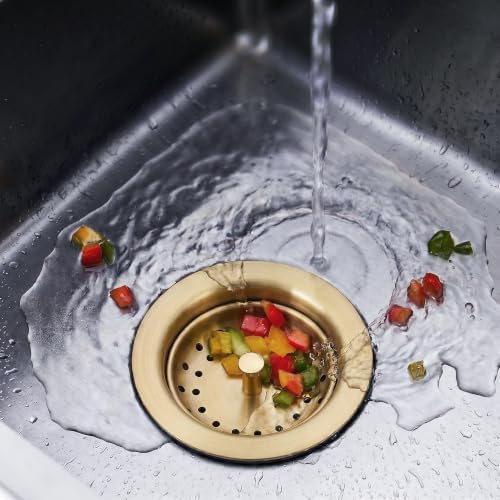 LQS Kitchen Sink Drain Assembly, Sink Drain Basket Strainer 304 Stainless Steel - Image 2