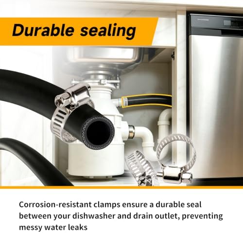 Kitchen Dishwasher Discharge Hose 8.2 FT Rubber Universal Replacement - Image 5
