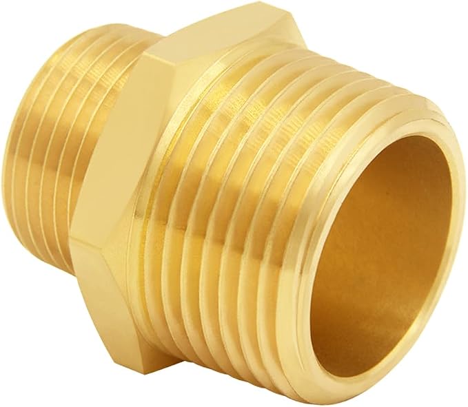 Uenede Brass 1/2" NPT Male to 3/4" NPT Male Reducer Adapter - Image 4