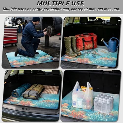 Sea Turtle Universal Car Trunk Mat All Weather Trunk Protection Cargo Liner - Image 3