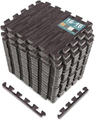 Sorbus Wood Grain Foam Floor Tiles by Sorbus