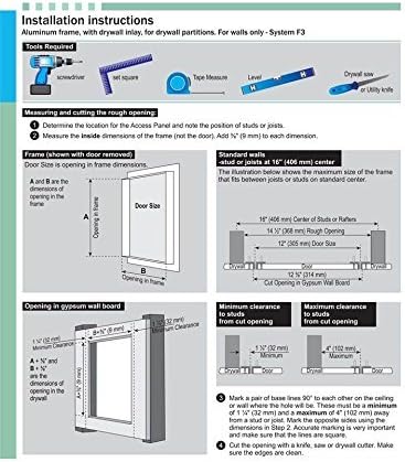 | System F3 - Access Panel | Removable | Tile Application | 5/8" Drywall - Image 7