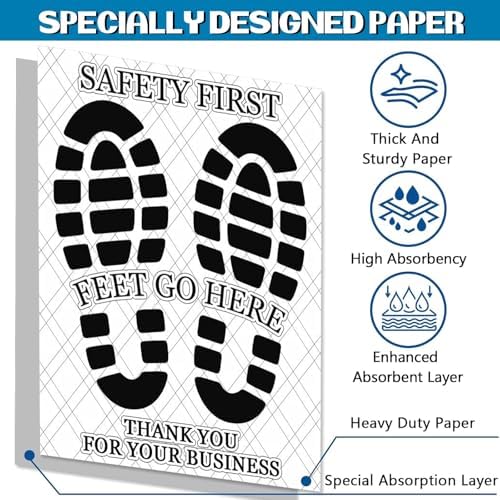 White Car Paper Floor Mats 200PCS Disposable Car Floor Fats - Image 3