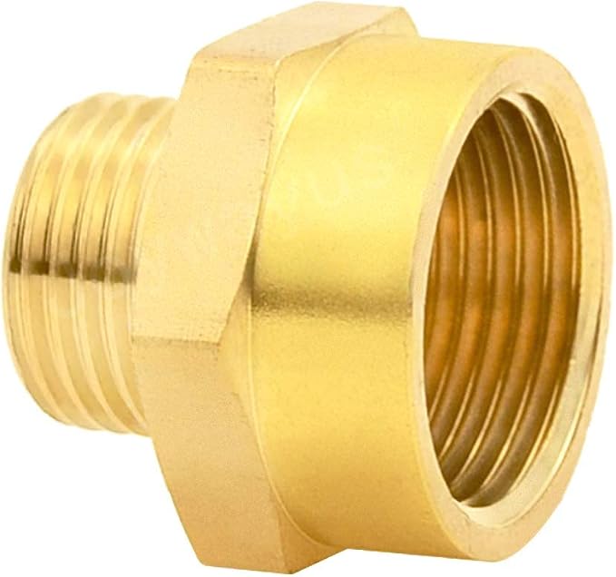Joywayus 3/4" NPT Thread Female × 1/2" G Thread Male Brass Pipe Fitting Adapter - Image 5