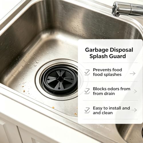 3 3/8" Garbage Disposal Splash Guard, QCB-AM Sink Baffle Replacement - Image 4