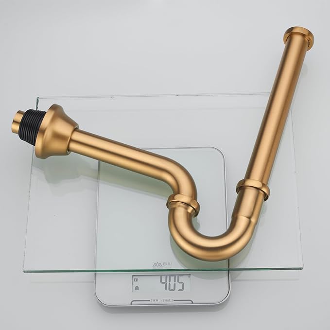 RANDOM Brass P Trap Bathroom Sink U-Shape 1-1/4 inch Sink Trap - Image 6
