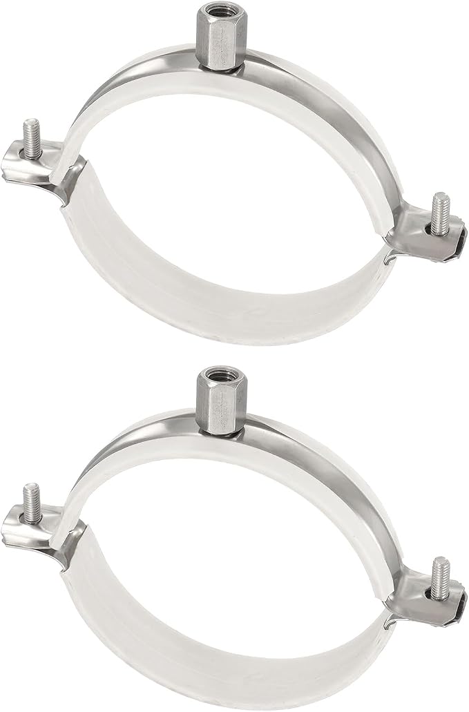 HARFINGTON 2pcs 201 Stainless Steel 3.5-3.5"/88-90mm Split Ring Pipe Hanger by HARFINGTON