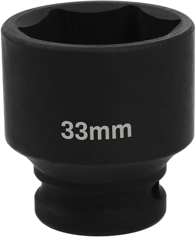1/2" Drive 33mm Deep Impact Socket, 6 Point Chrome Molybdenum Steel Heavy Duty by YTkavq