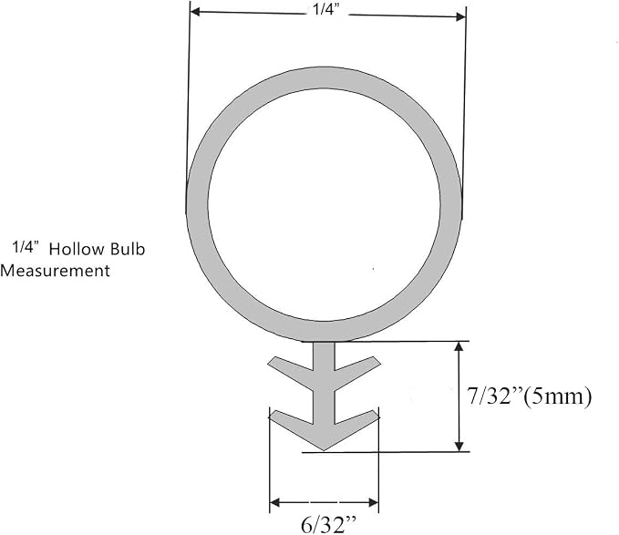 Bubble Kerf Mount Window Weatherstrip Seal 1/4" Bulb, Stiff Kerf Easily Applied - Image 2