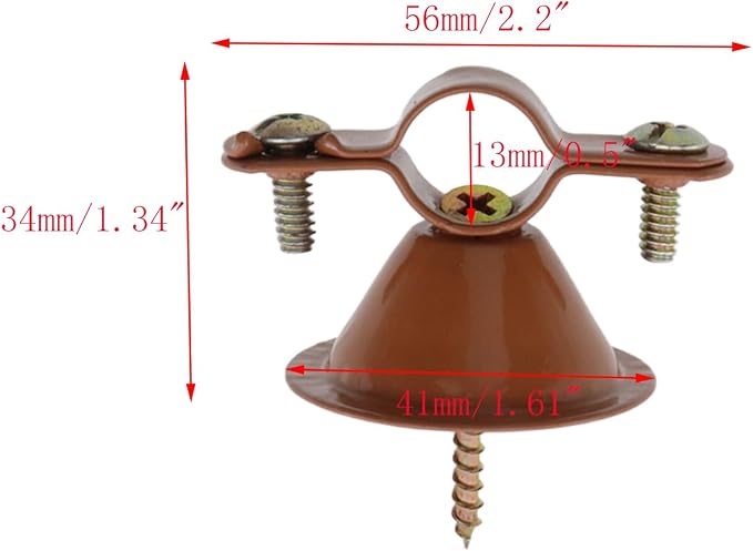 10pcs 1/2" Hanging Pipe Clamps Metal Pipe Supports Bell Hangers | 1/2" Cable - Image 2