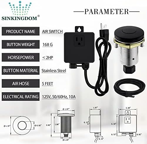 Garbage Disposal SinkTop Air Switch Kit - Image 2